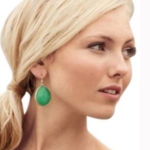 STELLA & DOT Serenity Green Teardrop Earrings